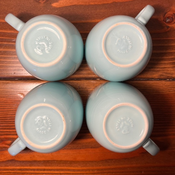 Crate & Barrel Audrey Coffee Mugs – Set of 4 (Robin’s Egg Blue) - Picture 14 of 14